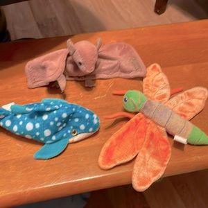 three beanie babies.
